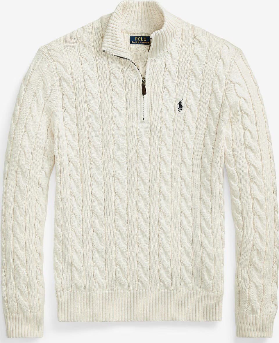 Polo Ralph Lauren Knit Quarter Zip - White