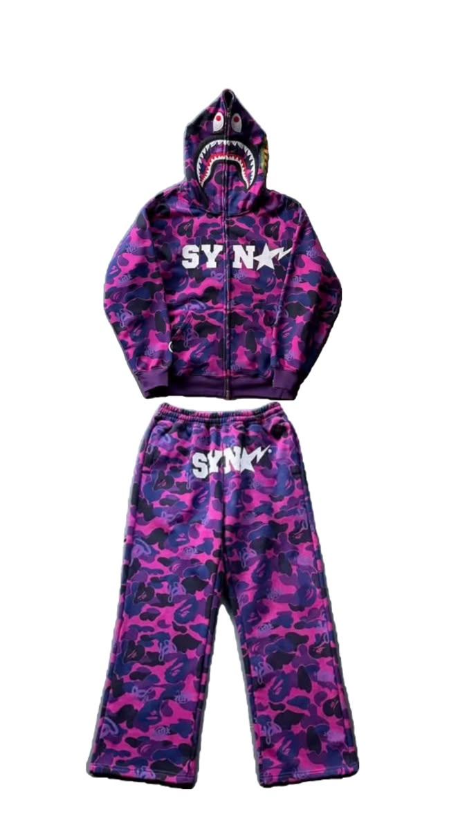 Syna World x Bape Full Set - Camo Purple
