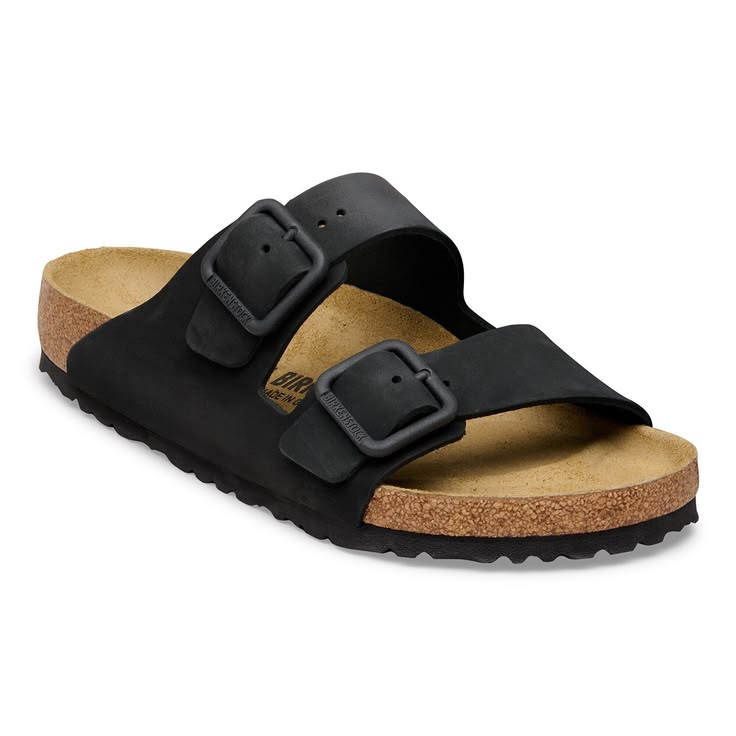Birkenstock Arizona Black sandals - close-up of wire buckle detail