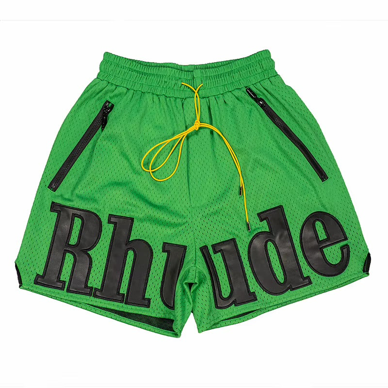 Rhude Mesh Logo Shorts - Green