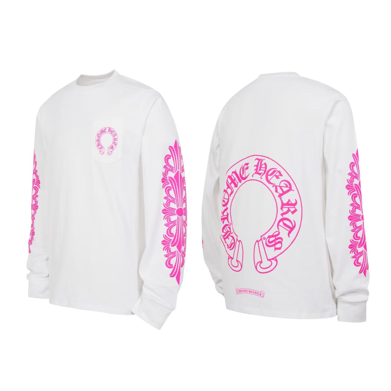 Chrome Hearts Long Sleeve T-Shirt - “Pink/White"