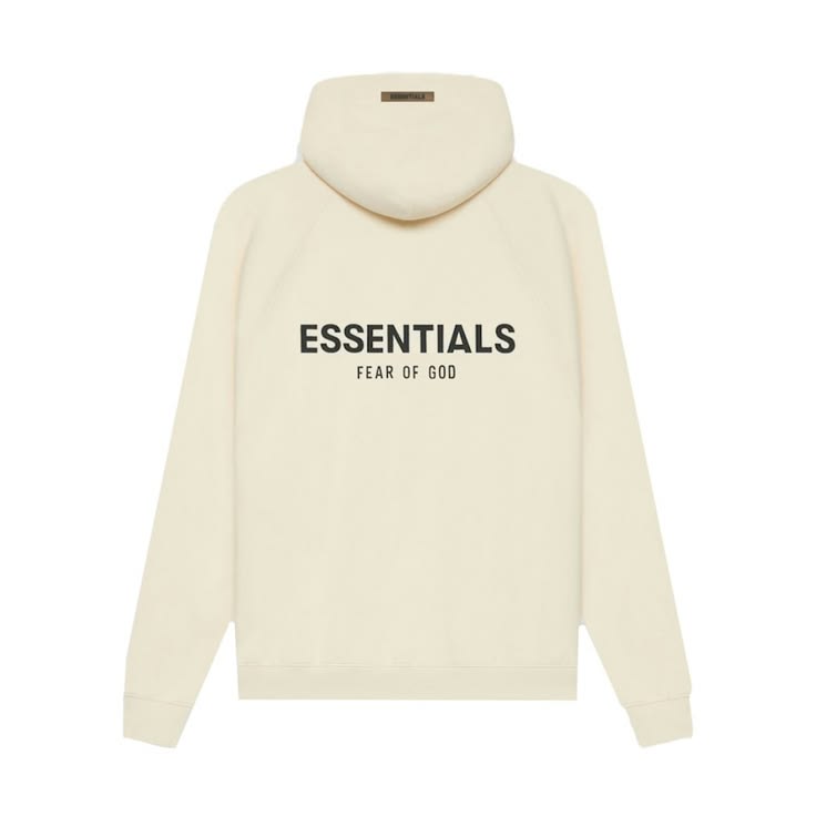 Fear of God Essentials Hoodie Oatmeal - full front lay-flat view