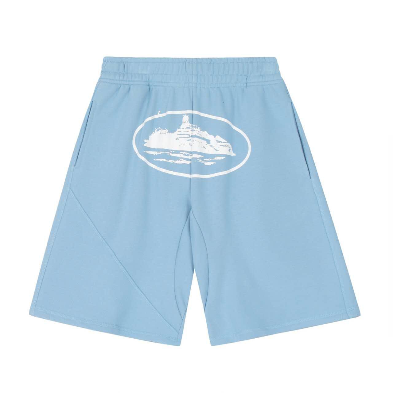 Corteiz Shorts - "Baby Blue/White"