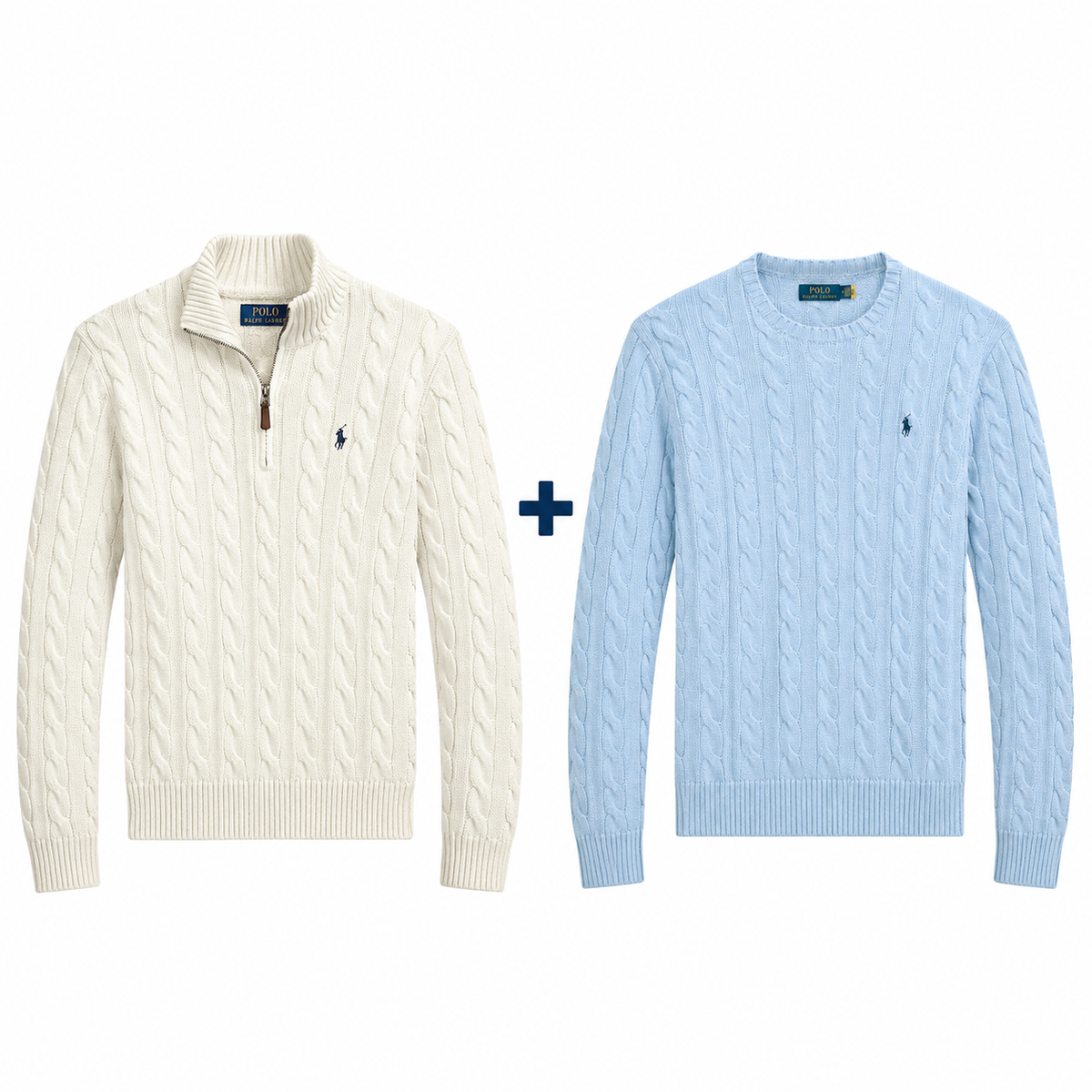 Polo Ralph Lauren Knit Bundle - "White/Blue"