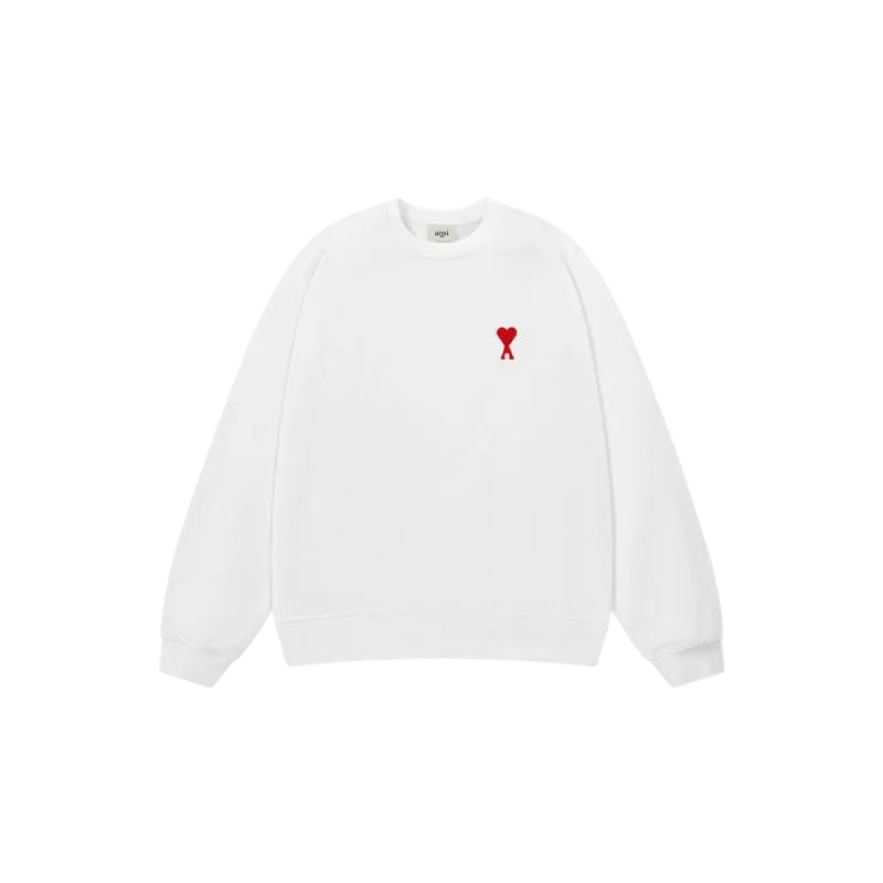 AMI Paris Mini Heart Sweater - White