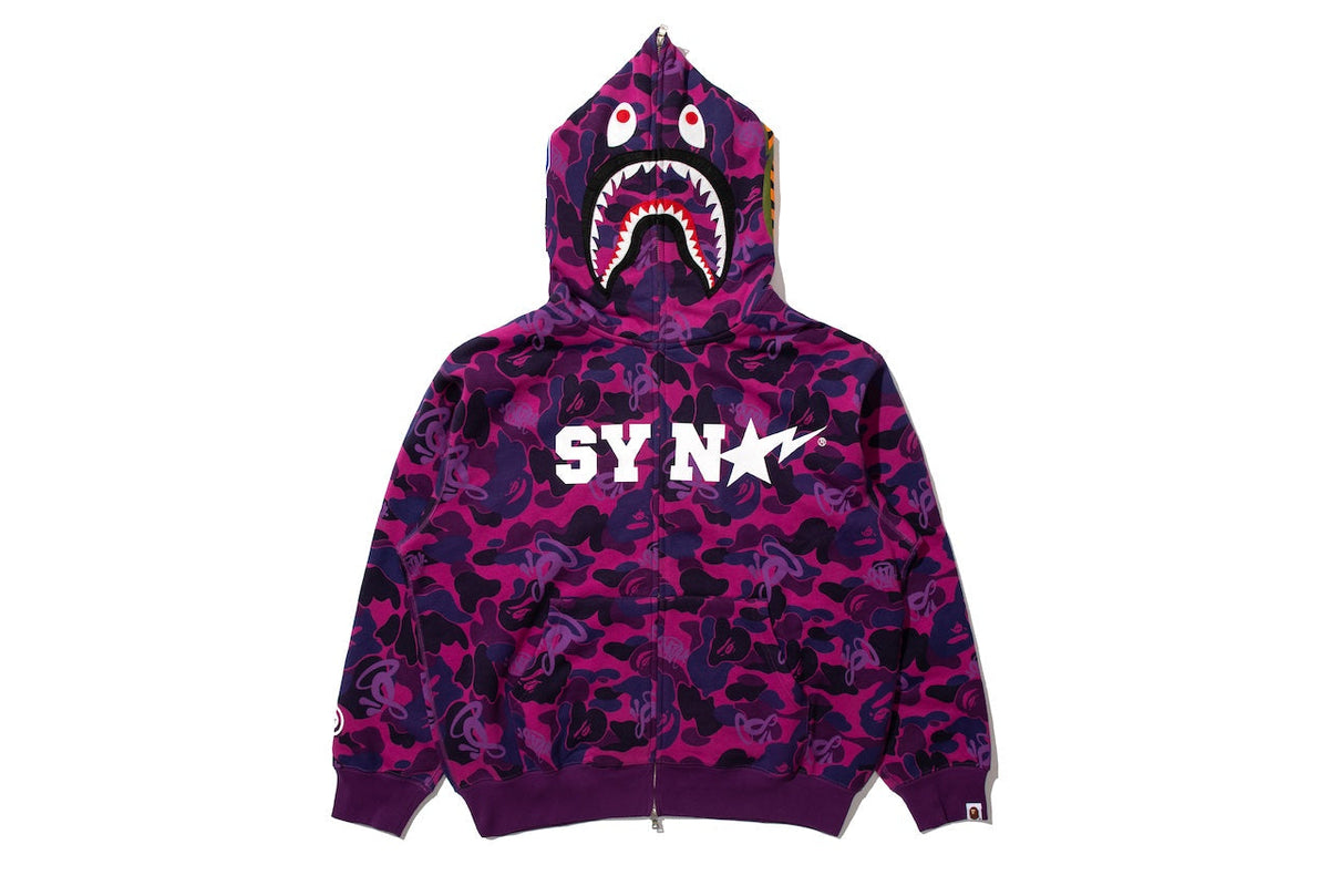 Syna World x Bape Hoodie - Camo Purple