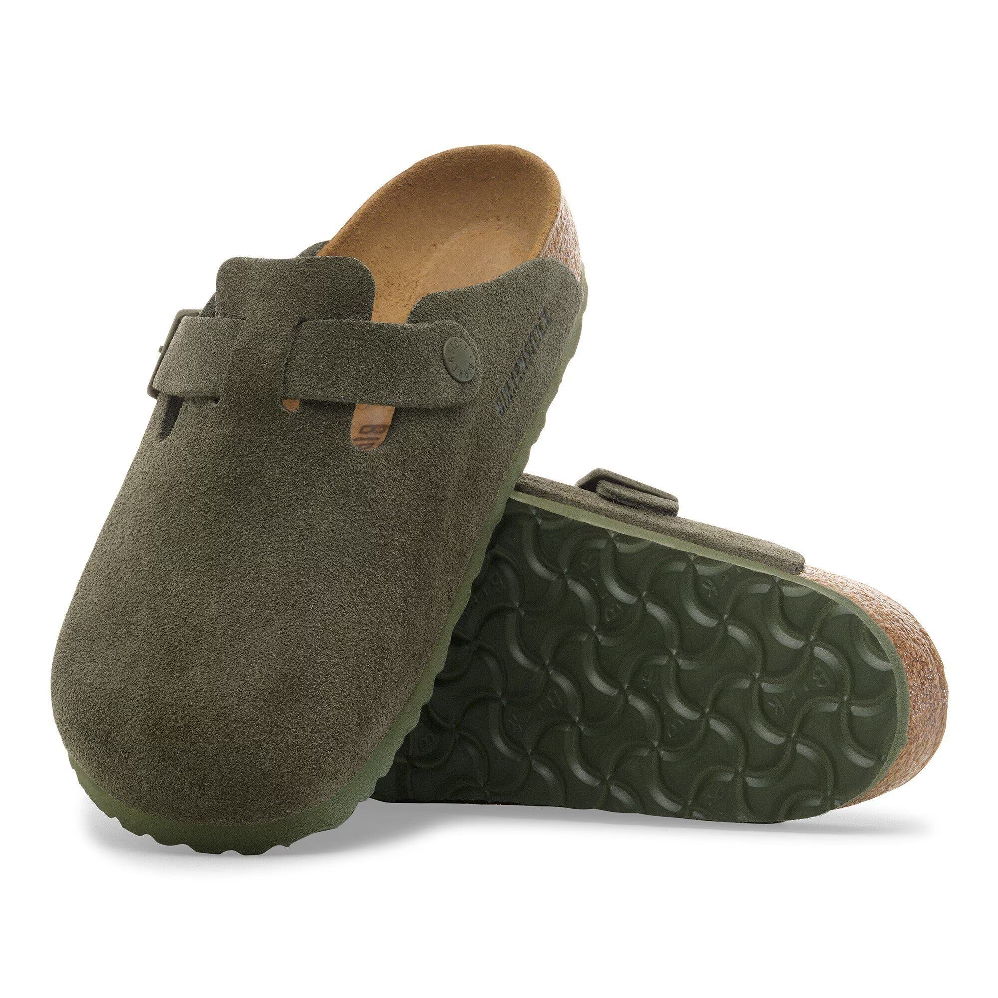 BIRKENSTOCK BOSTON SOFT FOOT BED - DARK OLIVE