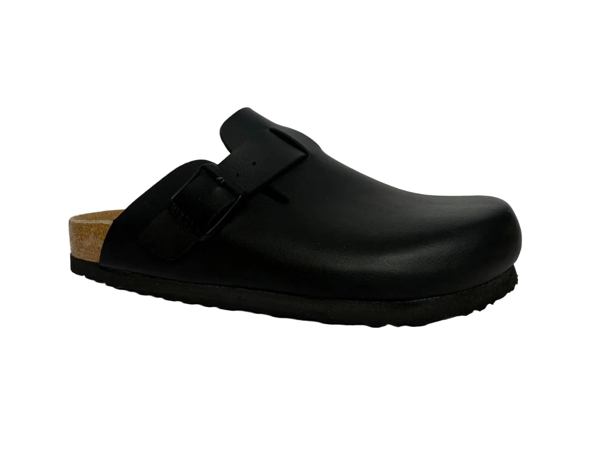 Birkenstock Boston Soft Footbed - Black Leather
