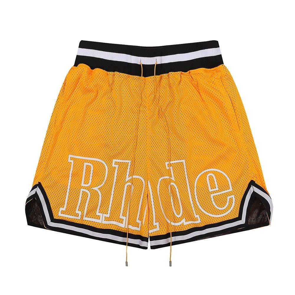 Rhude Court Shorts - Yellow