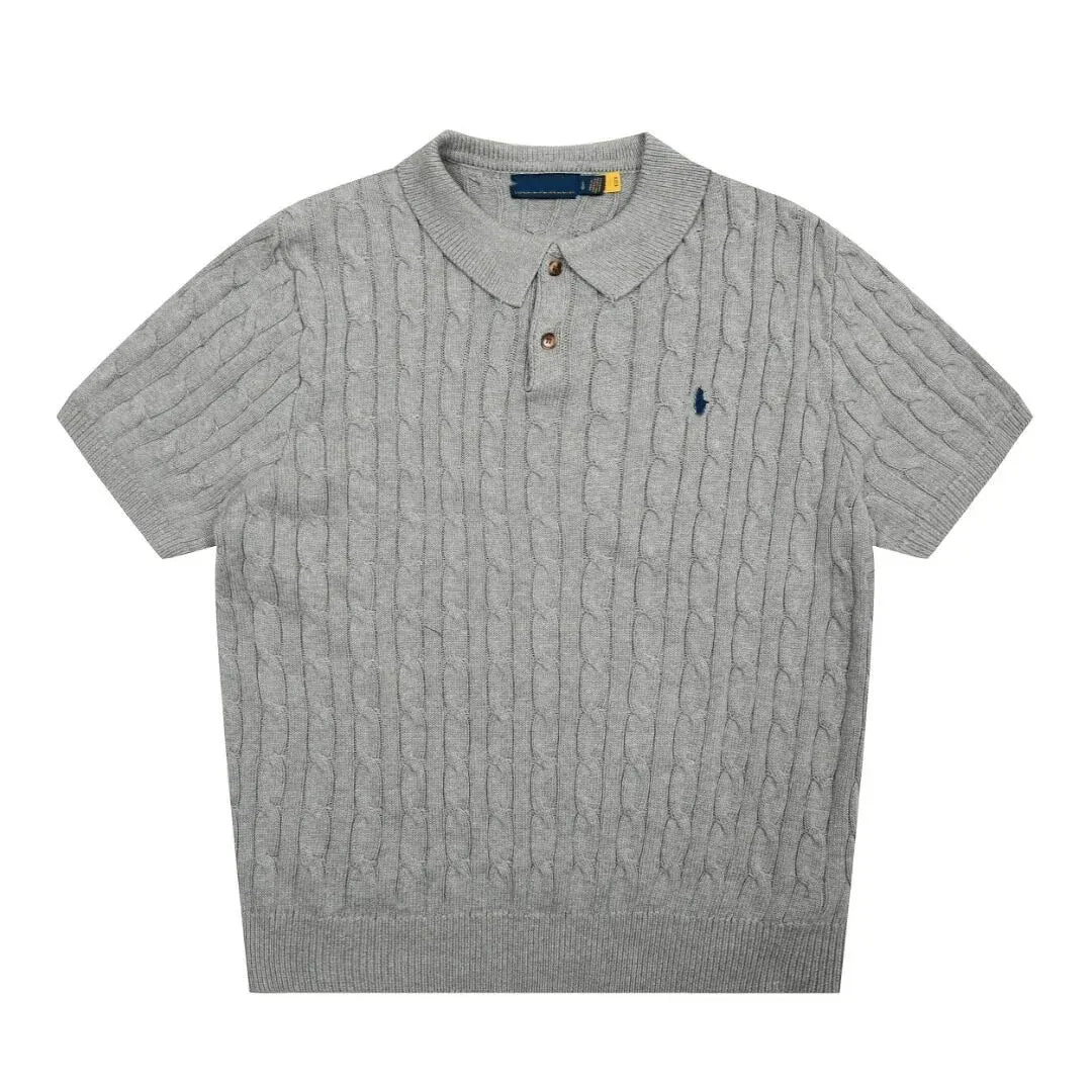 Polo Ralph Lauren Rib-Knit Collar Jumper - Grey