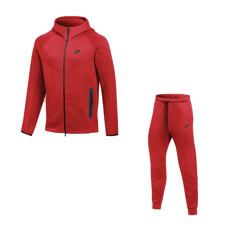 Nike Tech Fleece Tracksuit - Red