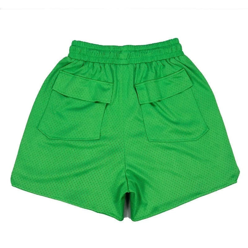 Rhude Mesh Logo Shorts - Green