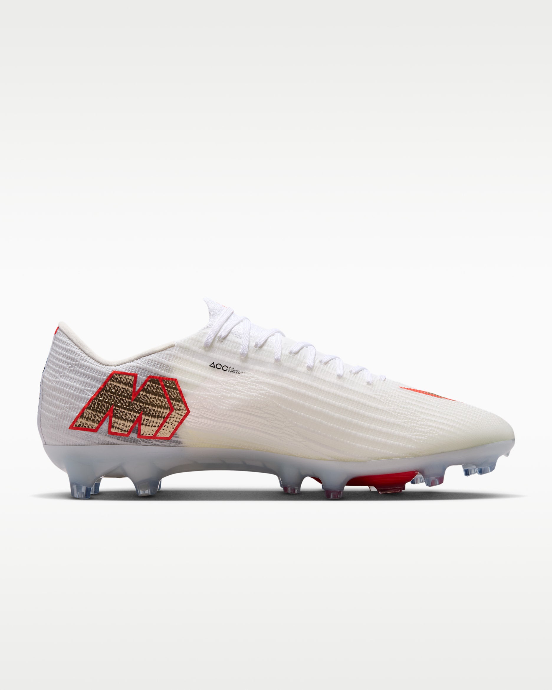 Nike Mercurial Football Boots - White Orange Gold