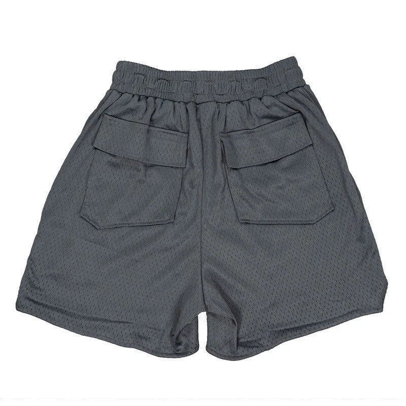Rhude Mesh Logo Shorts - Grey