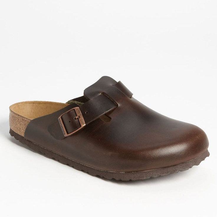 Birkenstock Boston Soft Footbed - Brown Leather