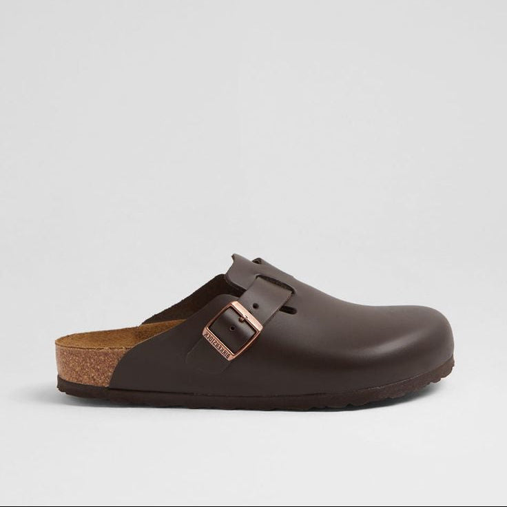 Birkenstock Boston Soft Footbed - Brown Leather