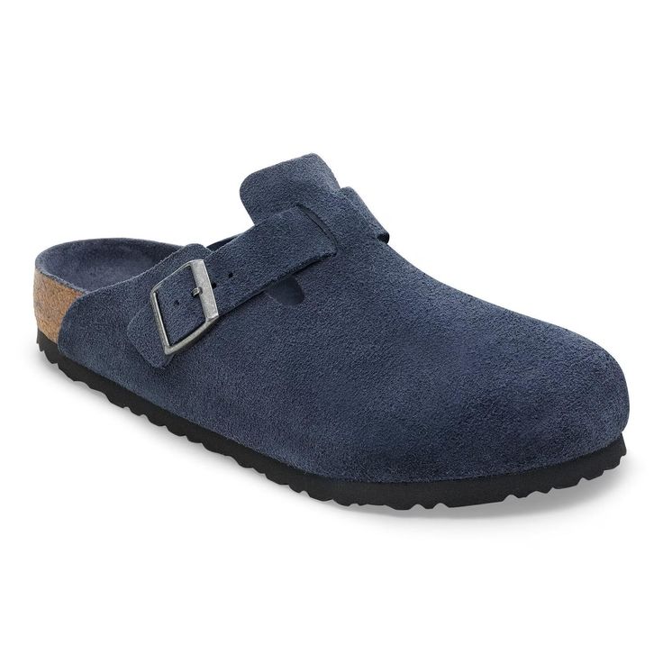 Birkenstock Boston Soft Footbed - Blue Suede