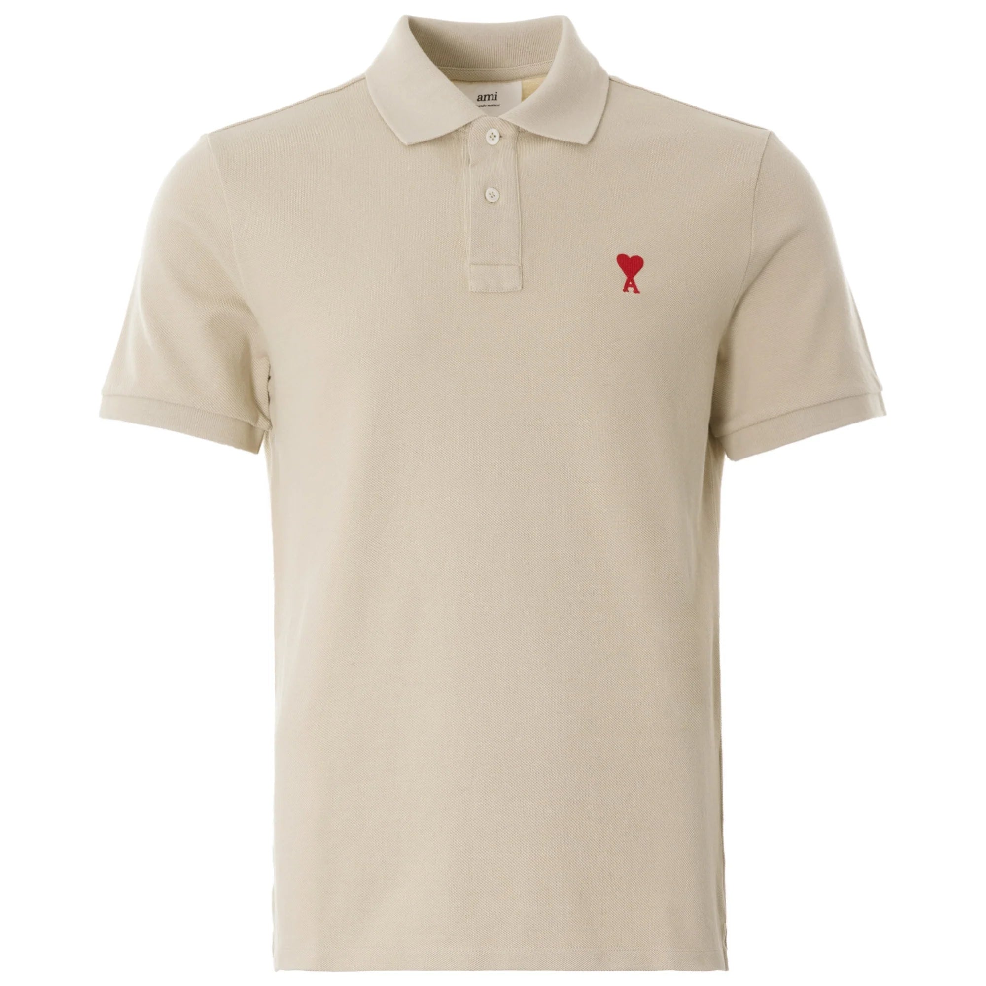 AMI Paris de Coeur Polo Shirt - Beige