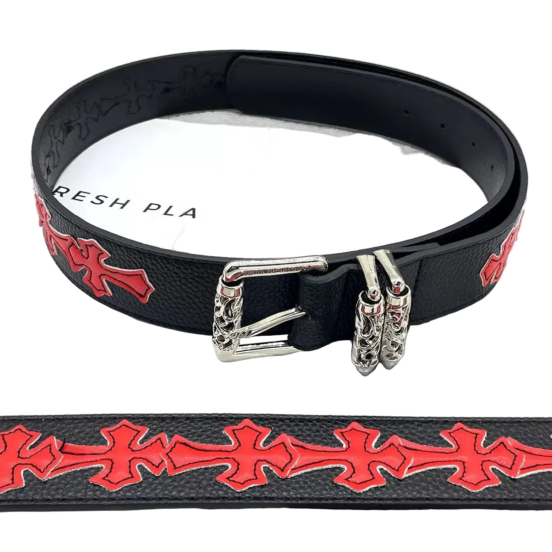 Chrome Hearts Belt - "Black/Foral Red"