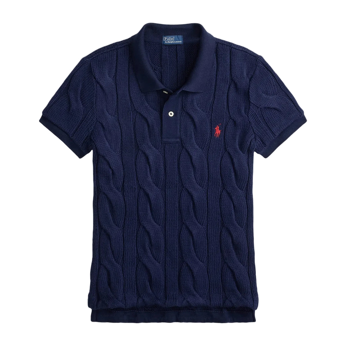 Polo Ralph Lauren Rib-Knit Collar Jumper - Navy
