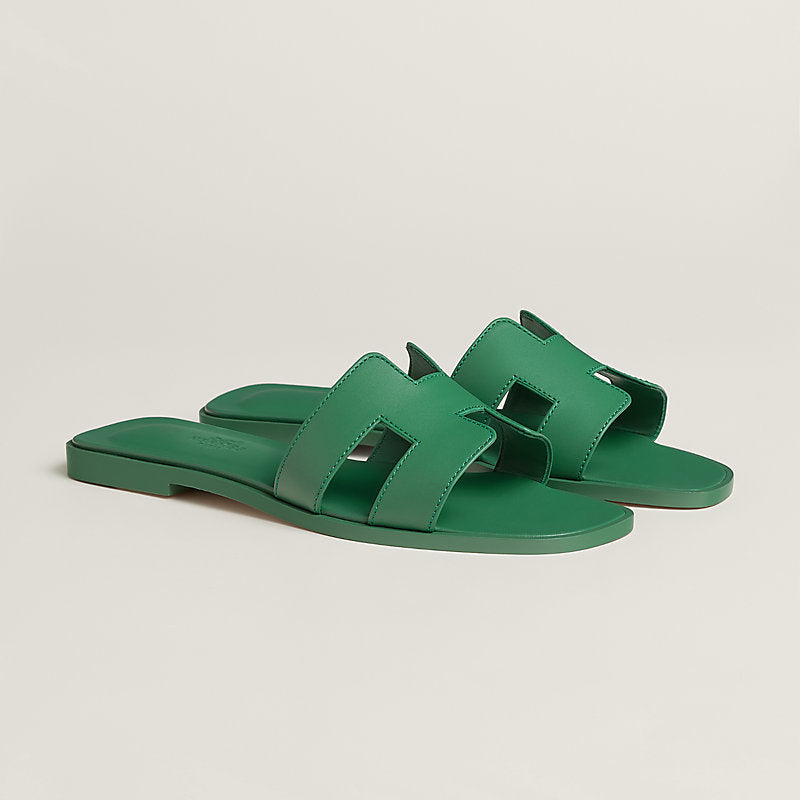 Hermes Oran Sandals - Green
