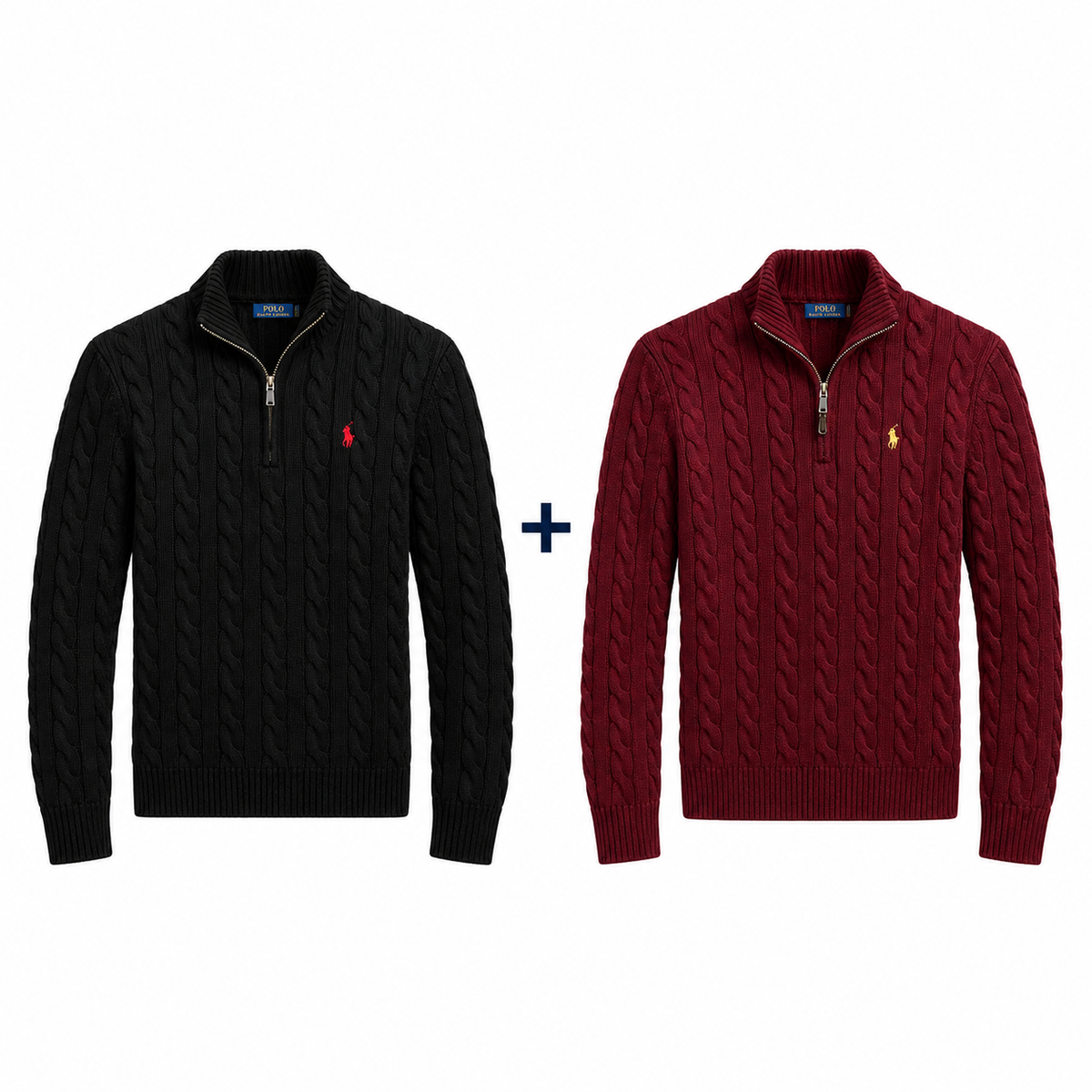 Polo Ralph Lauren Knit Bundle - "Black/Burgundy"