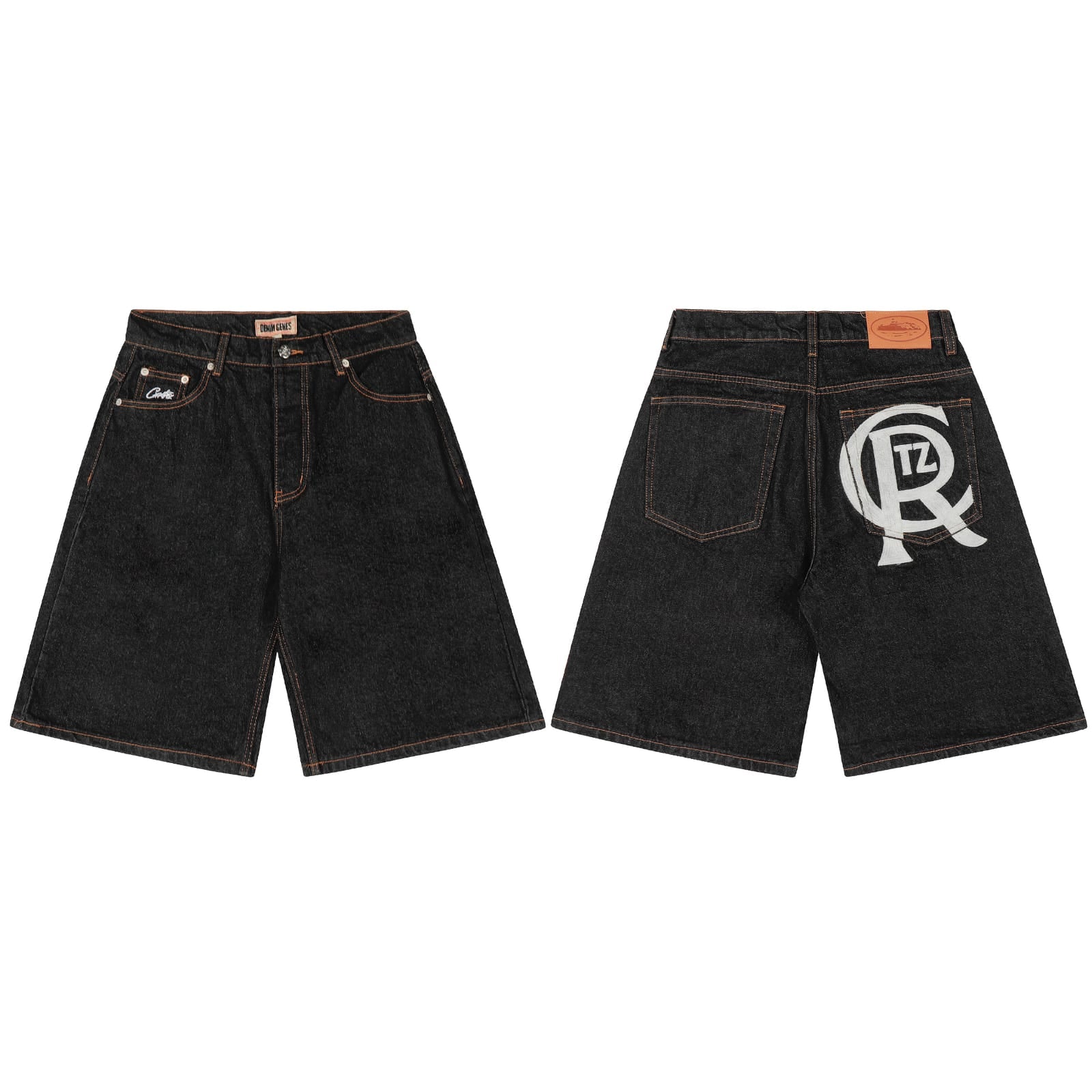 Corteiz C-Star Denim Jorts - Black