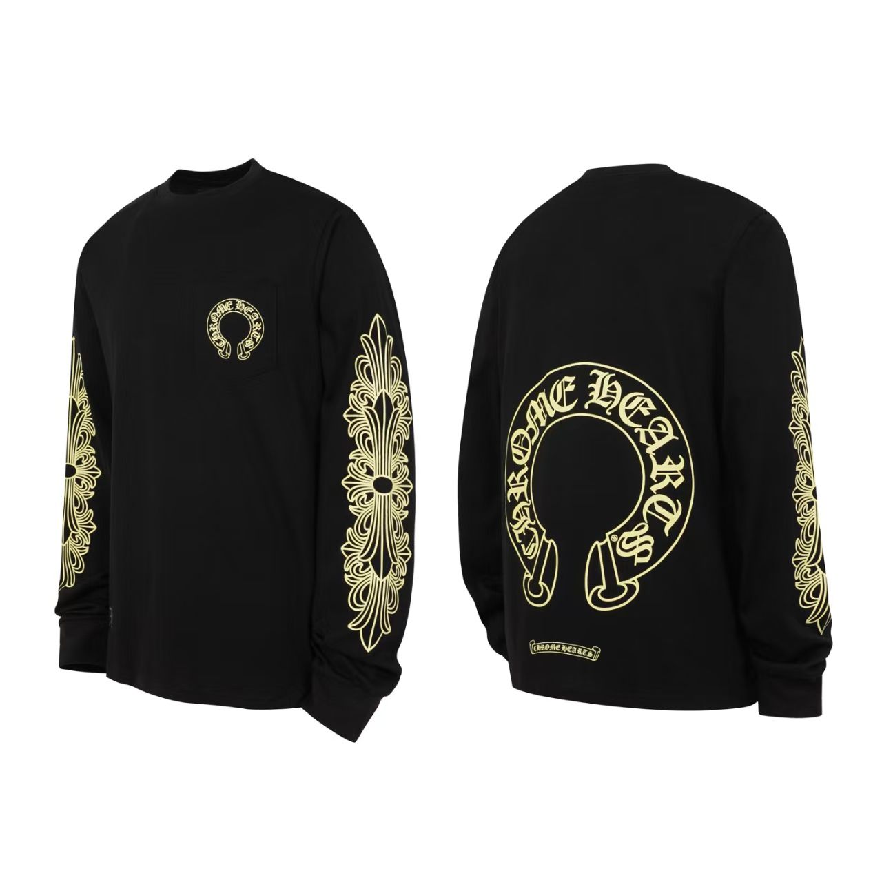 Chrome Hearts Long Sleeve T-Shirt - “Black/Gold"