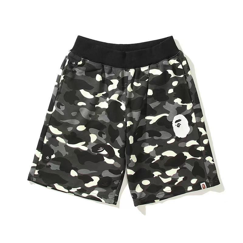 BAPE ABC Camo Shorts - Black/Grey