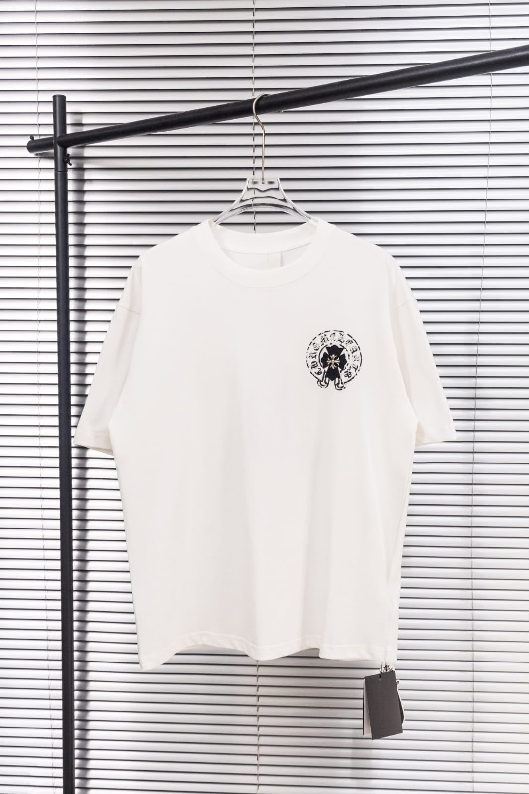 Chrome Hearts T-Shirt - "White/Studded Cross"
