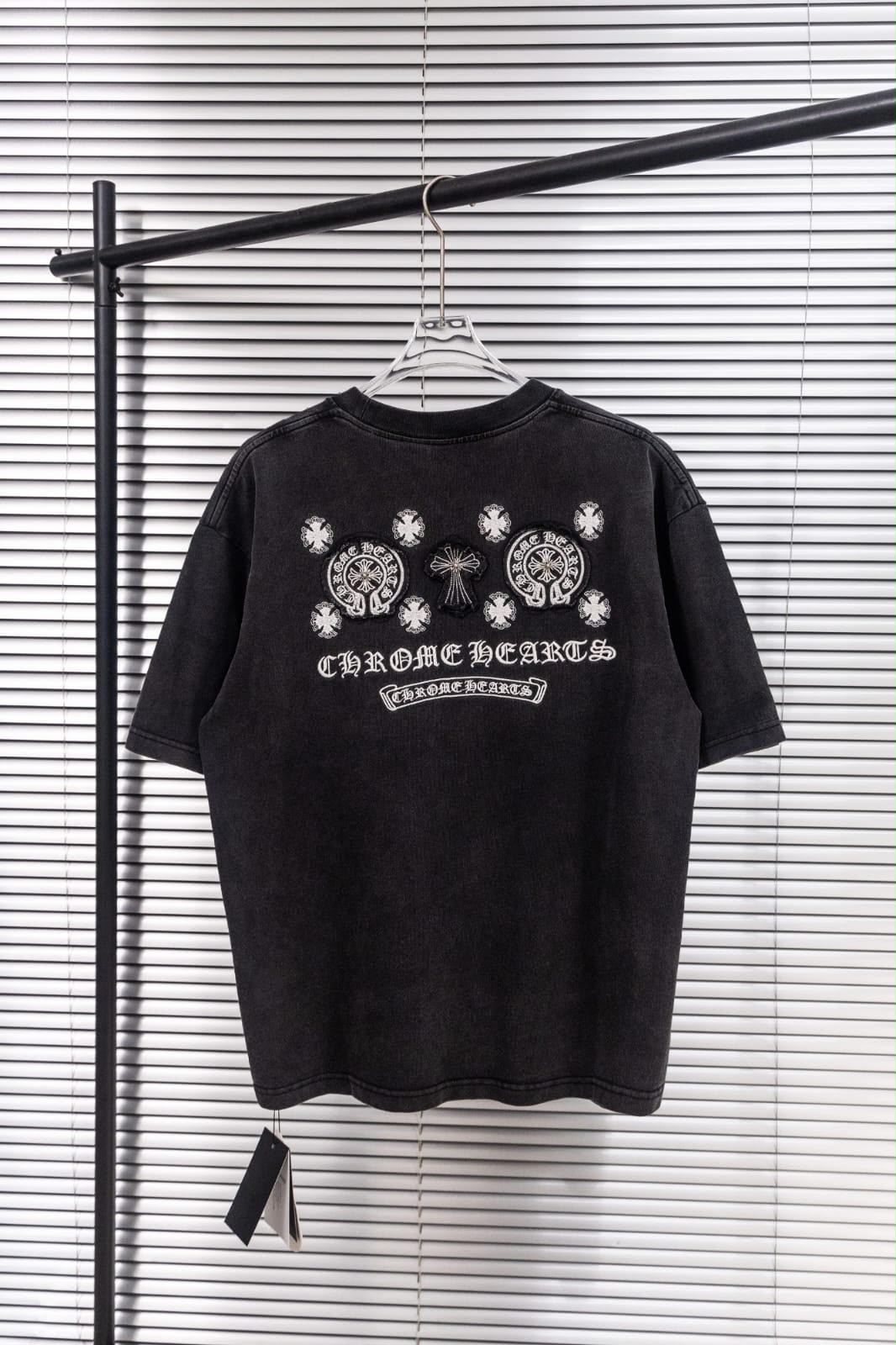Chrome Hearts T-Shirt - "Washed Black/Patches"