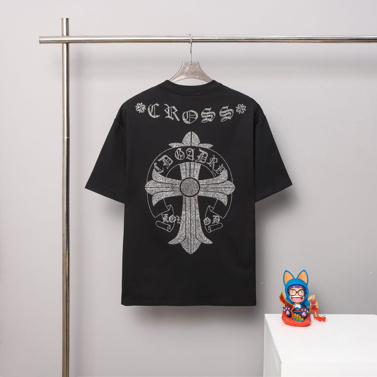 Chrome Hearts T-Shirt - "Black/Rhinestone Cross"
