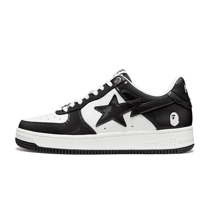 Black Nike running shoe with white swoosh logo on a light gray background