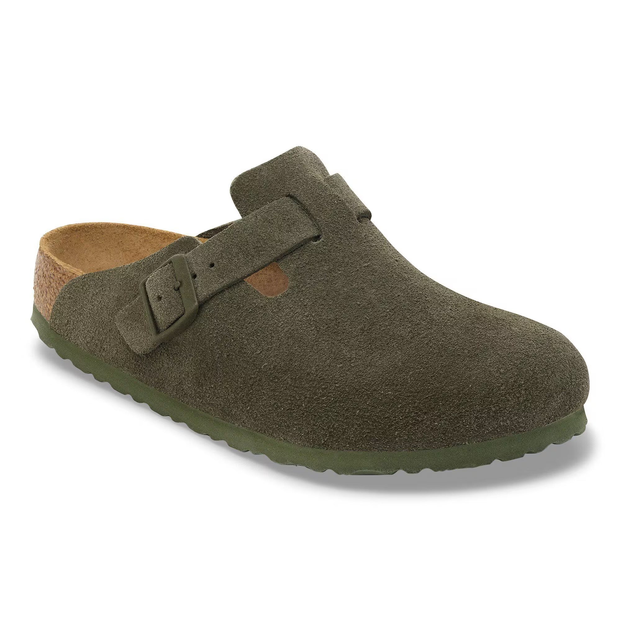BIRKENSTOCK BOSTON SOFT FOOT BED - DARK OLIVE