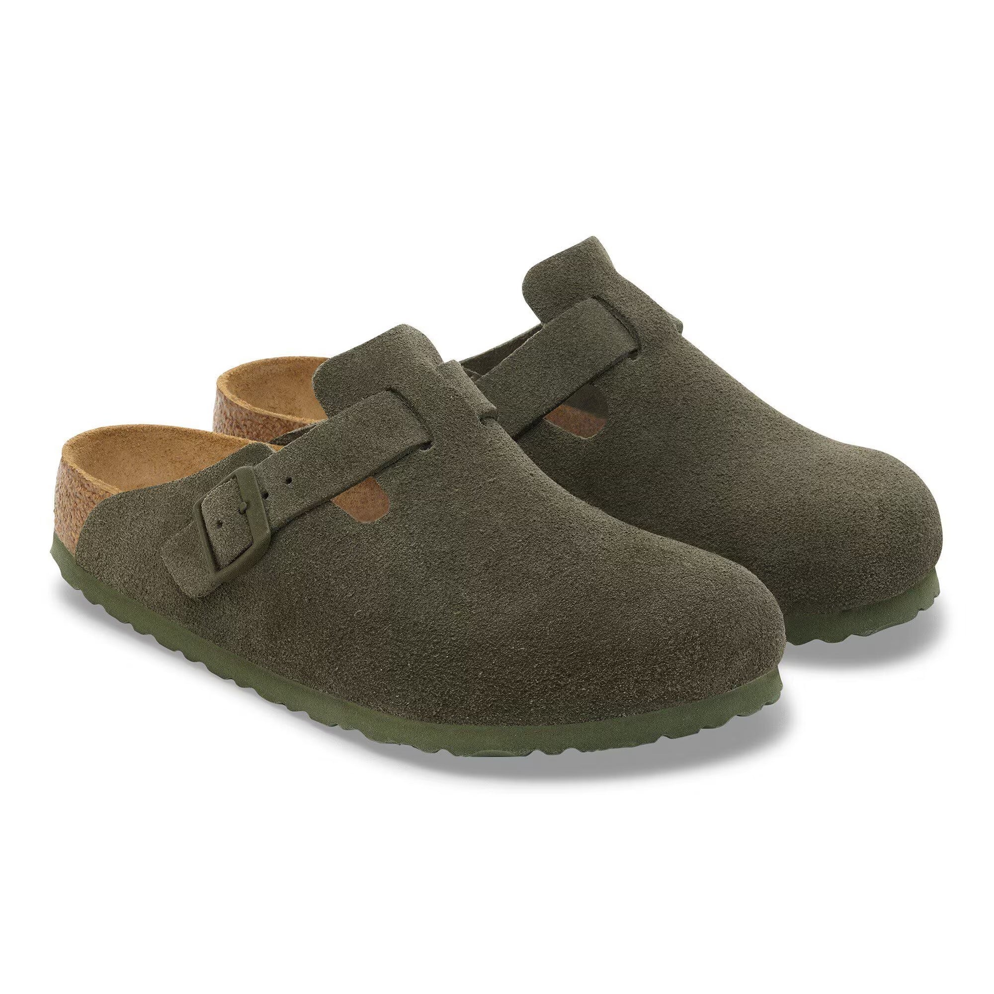 BIRKENSTOCK BOSTON SOFT FOOT BED - DARK OLIVE