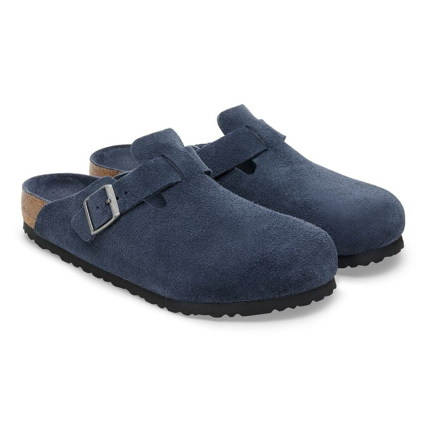 Birkenstock Boston Soft Footbed - Blue Suede
