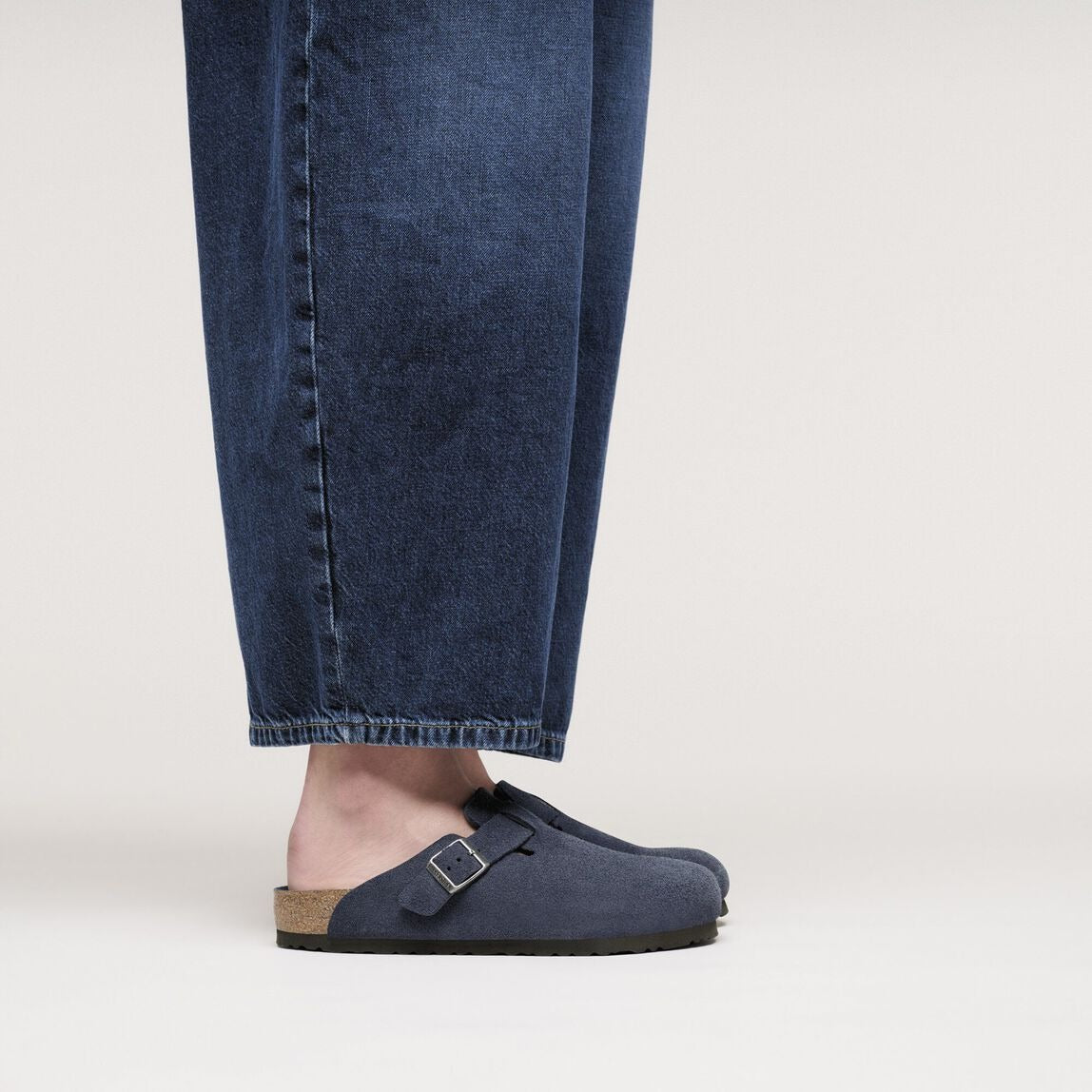 Birkenstock Boston Soft Footbed - Blue Suede