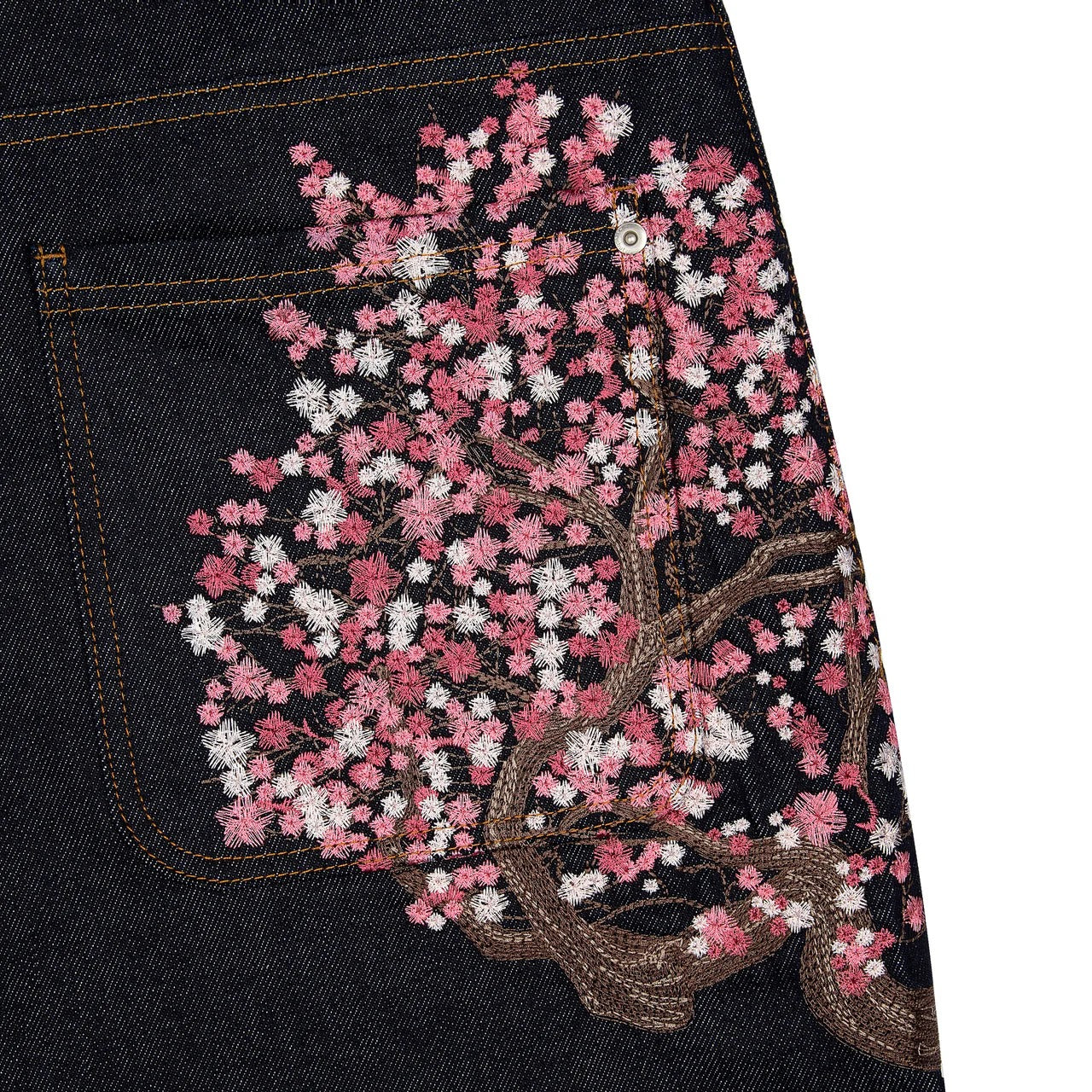 Derschutze "Cherry Blossom" Raw Denim Jeans