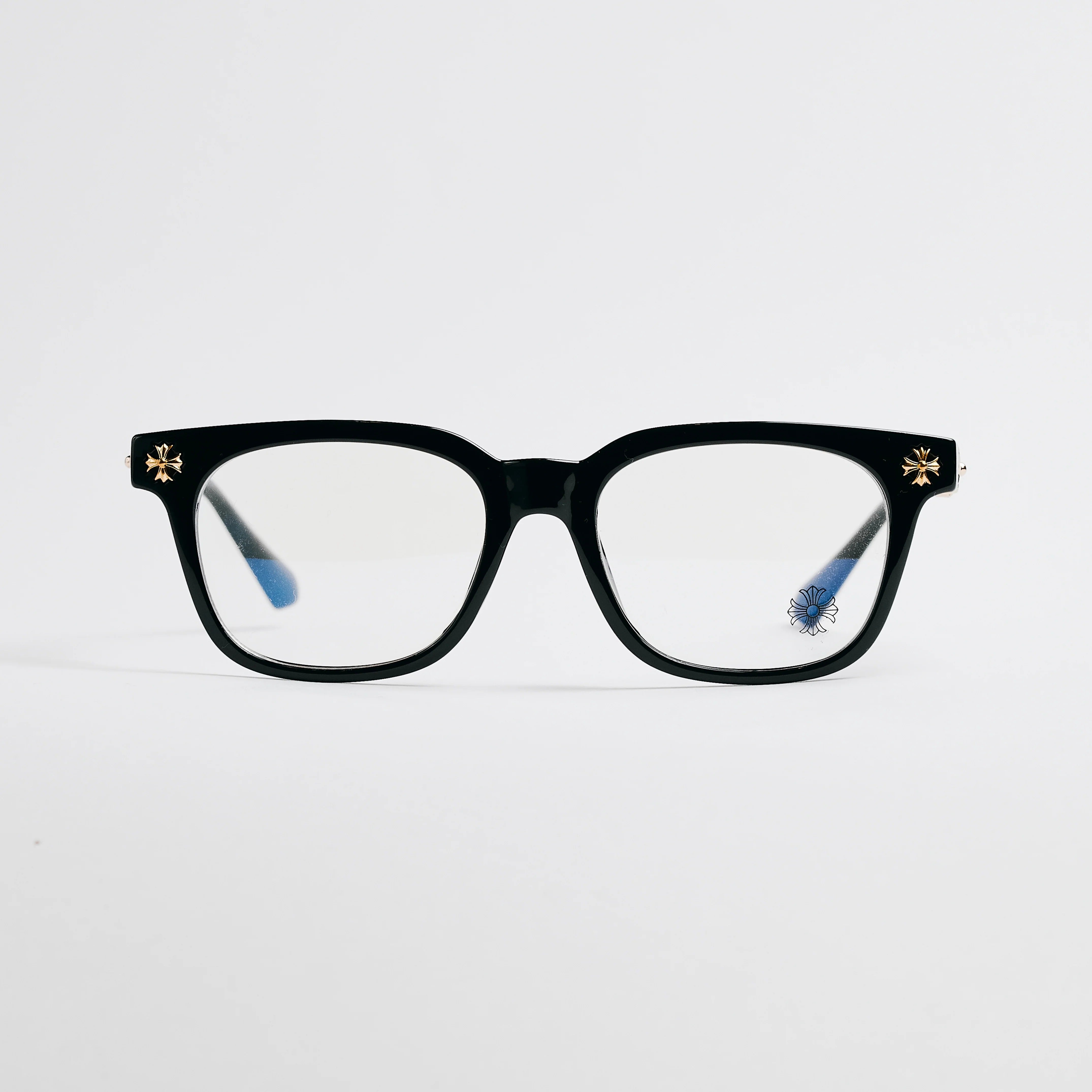 Black Gold Chrome Hearts Glasses