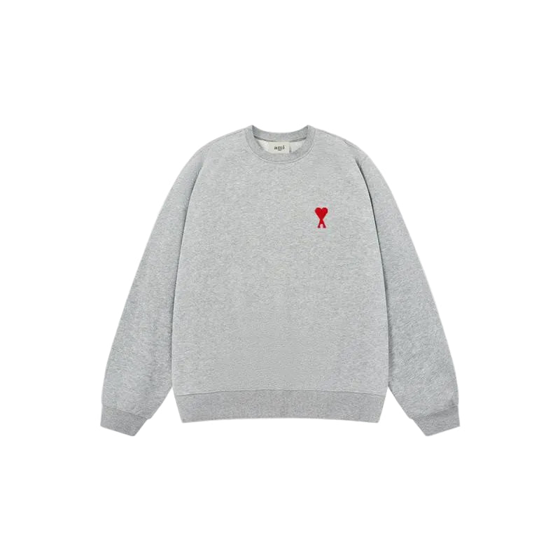 AMI Paris Mini Heart Sweater - Grey